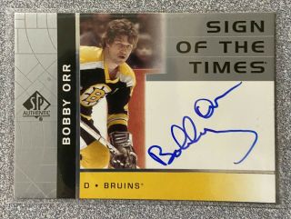 2002 Upper Deck Sp Authentic Sign Of The Times Bobby Orr Bo Auto
