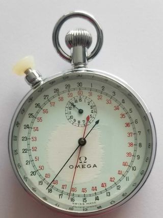 Vintage Omega 65mm Oversize Split Second Stopwatch & All.