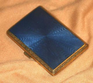 Russian Solid Silver Enamel Cigarette Case Faberge (?)
