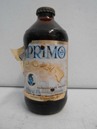Rare Vintage Primo Hawaiian Beer Bottle Hawaii 11 Ounces