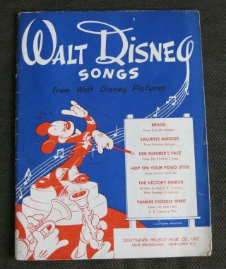 Vintage Walt Disney Songs Book 1943 Southern Music Publishing