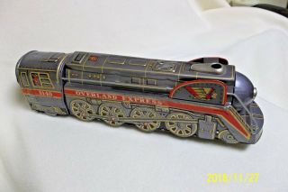 Vintage Overland Express Train - Tin Litho - Battery Operated - Japan - 1960 