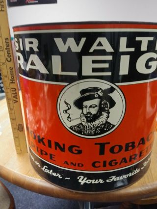 Vintage Large Sir Walter Raleigh Tobacco Tin
