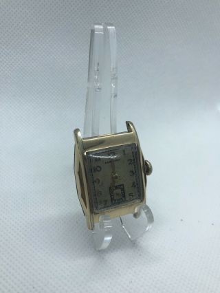 Vintage Men’s Art Deco Hamilton Gold Filled Wristwatch 987a Movement For Repair