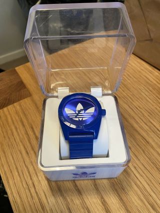 Adidas Originals Trefoil Unisex Blue Santiago Watch - Needs Battery