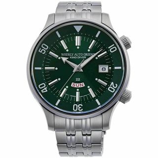 Orient Weekly Auto King Diver Ra - Aa0d03e1hb Automatic Green Dial Men 