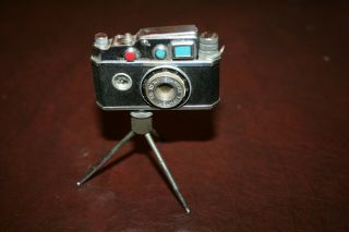 Vintage Cont - Lite Cigarette Camera Lighter With Tripod