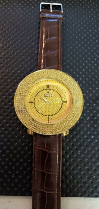 Diamond Master Large Diamond Wrist Watch For Men 59mm