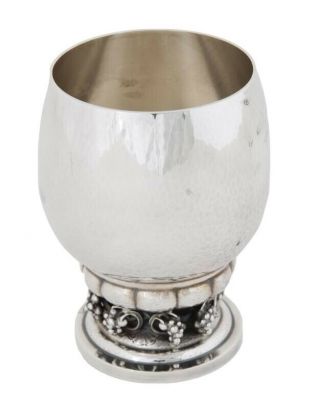 Very Fine Art Nouveau Georg Jensen Denmark Sterling Silver Grape Wine Cup 296c