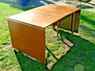 Vintage MCM Danish modern folding Gate Leg dining table bruno mathsson Maria 3