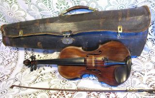 Old Antique Italian Labeled Carlo Troiani 1899 Violin 4/4 Video In Case W/ Bow