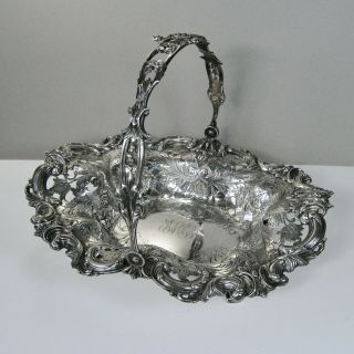 Antique Sterling Silver Centerpiece Pierced Basket By Frank Smith 2218 1072gm