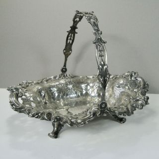 Antique Sterling Silver Centerpiece Pierced Basket by Frank Smith 2218 1072gm 3