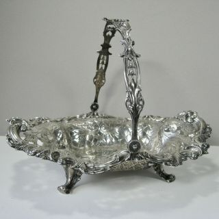 Antique Sterling Silver Centerpiece Pierced Basket by Frank Smith 2218 1072gm 4