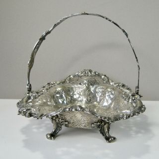 Antique Sterling Silver Centerpiece Pierced Basket by Frank Smith 2218 1072gm 6