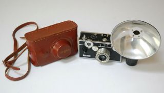 Vintage Argus C - 3 35mm Rangefinder Camera With Leather Case,  Flash,  Ib