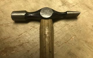 Vintage Stanley No.  3 1/2 Rock Masonry Brick Hammer 12” Wood Handle 4” Head
