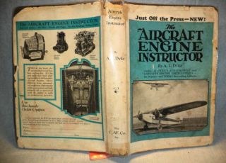 1929 Dyke Aircraft Engine Instructor Vintage Airplane Motor Repair Design Styles