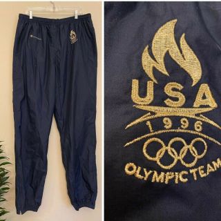 Vintage Champion 1996 Usa Olympic Team Track Pants Warm - Up Pant Vtg Sz 2xl