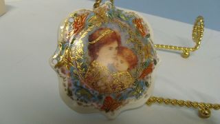 Vintage Edna Hibel Porcelain Christmas Ornament Eileen / Numbered