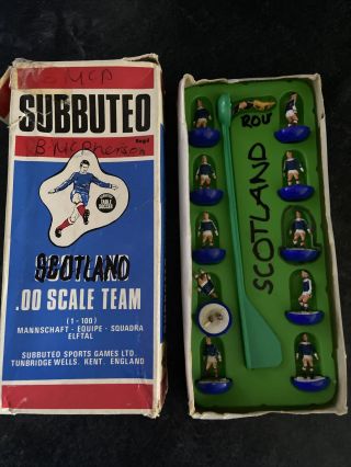 Vintage Subbuteo Scotland Football Team Boxed