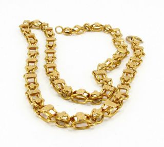 Antique,  Victorian,  14k Gold Ornate Watch Chain Necklace