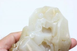 Chinese carved jade mountain boulder scholar stone,  China 4