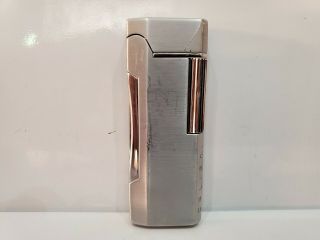 Vintage Colibri Japan Silver Tone Lighter,  Flint & Torch Flame 1677.  36