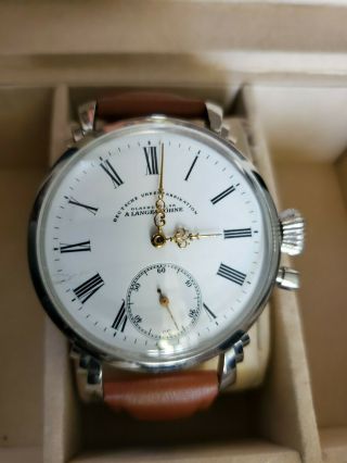 Antique A.  Lange&sohne Pocket Marriage Watch Conversion 47mm Wristwatch