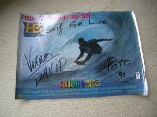 Vintage Signed Hot Buttered Surfing Surfboard Surf Movie Poster Vetea Australia