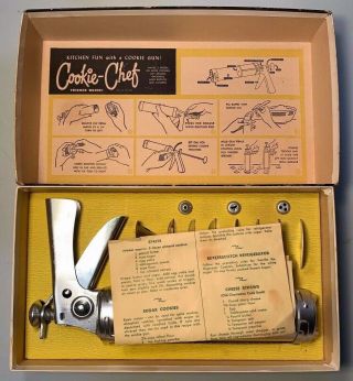 Vintage Cookie - Chef Trigger Quick Gun Style Press Disc Tip Spritz Pastry