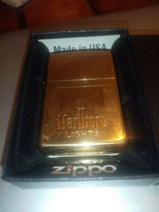 Marlboro Lights Zippo Vintage Comes With Replaced 2018 Insert
