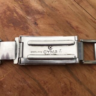 Rare and scarce vintage Cyma bracelet // 18mm (chronograph or diver) 5