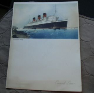 Signed Vintage January 1 1951 Cunard Line Rms Queen Mary Dinner Menu