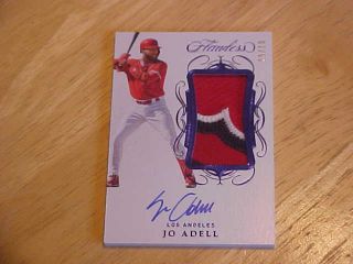 Jo Adell 2020 Panini Flawless Prime Patch On Card Auto 09/10 Rookie Angels