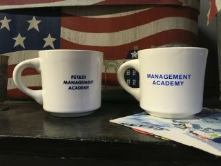 2 Vintage US Postal Service - USPS Management Academy Ceramic Mugs Coffee Cups 2