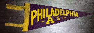 1940s Philadelphia A’s Vintage Pennant 11”
