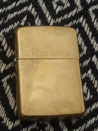 Vintage Zippo Lighter Solid Brass Limited Edition 1932 - 1989