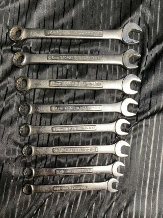 Vintage Craftsman • 8 Piece Metric Combination Wrench Set • 10mm - 17mm • USA 2
