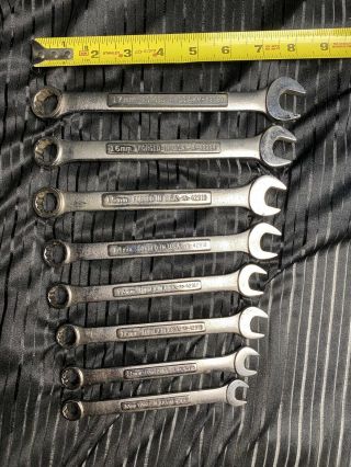 Vintage Craftsman • 8 Piece Metric Combination Wrench Set • 10mm - 17mm • USA 3