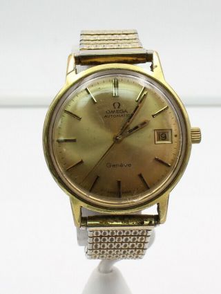 Omega Automatic Geneve 34mm Vintage Mens Wrist Watch W/ Date No Res 10197 - 1
