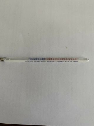 Vintage Glass Thermometer Mi 38 Mo4299 Stubby Medical Ny