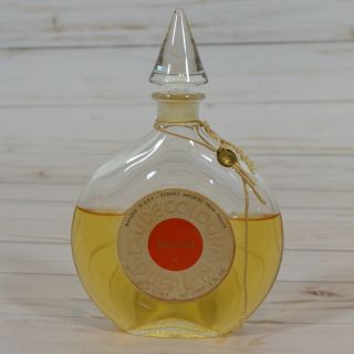 Vintage Shalimar By Guerlain Glass Disk Bottle Glass Stopper Eau De Cologne 3 Oz