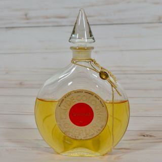 Vintage SHALIMAR by Guerlain Glass Disk Bottle Glass Stopper EAU de COLOGNE 3 oz 2