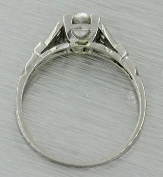 1930s Antique Art Deco Platinum.  74ctw Diamond Engagement Ring EGL $3330 5