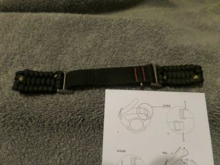 Victorinox Swiss Army Inox Black Paracord Strap With Buckle 005257