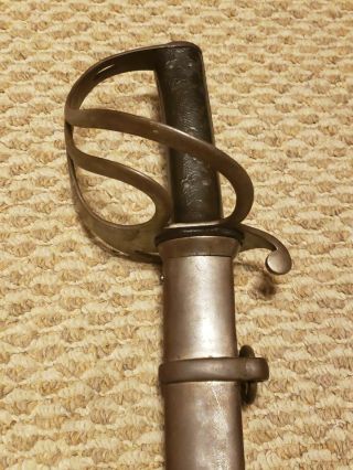 Antique Model 1853 U.  S Civil War Reeves Import Cavalry Saber Sword With Scabbard