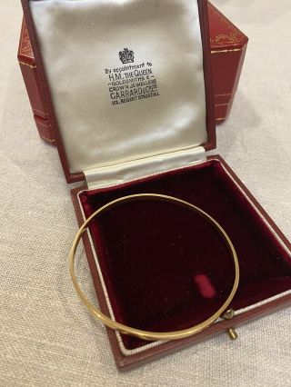 Antique ‘Slave’ Bangle Bracelet Heavy Solid 18ct 18k 750 Gold Garrard Box 11.  6g 2