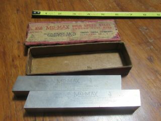 Vintage Mo Max 850 Cutting Blocks With Box Cobalt Thick Large