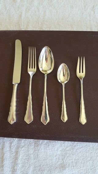 Chippendale By Wmf 800 Silver Flatware Service For 8 Dinner Set